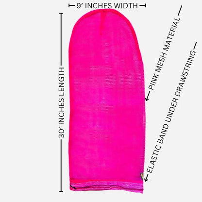 Pink Mesh Cap -Extended Length