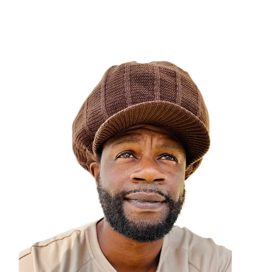 Brown Satin Insulated Beanie